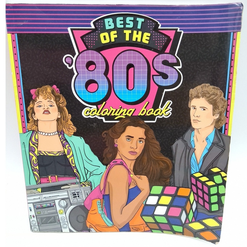 Best of the '80's Coloring Book Nostalgic Pop Culture Fashion Music Memorabilia